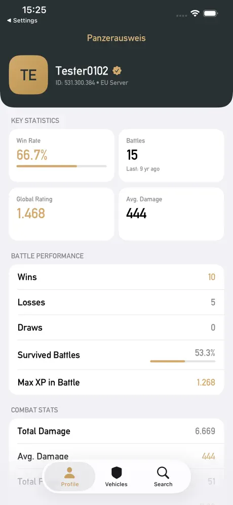 Panzerausweis screenshot
