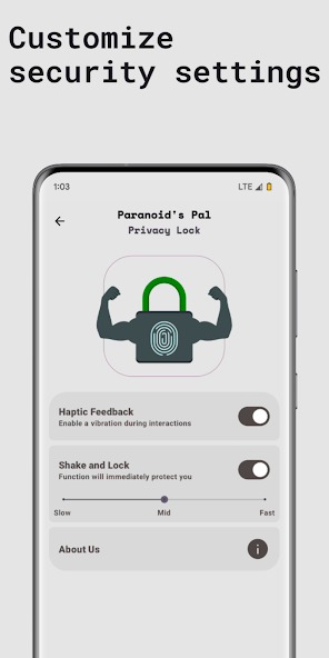 Paranoid's Pal - Privacy Lock screenshot