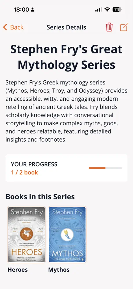 Personal Library App screenshot