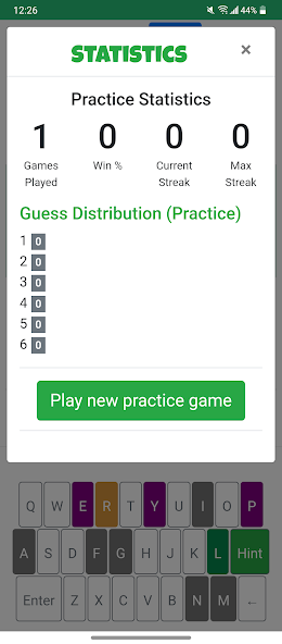 Phrazle screenshot
