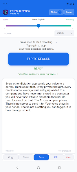 Private Dictation: Offline AI screenshot