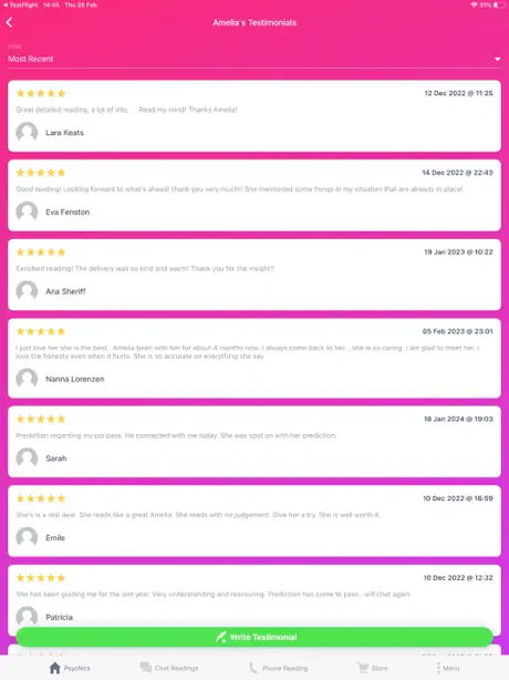 Psychics.lv Psychic Reading screenshot
