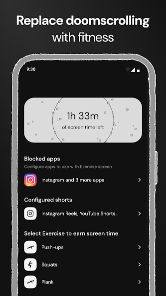 PushUp: Screen Time & Fitness screenshot
