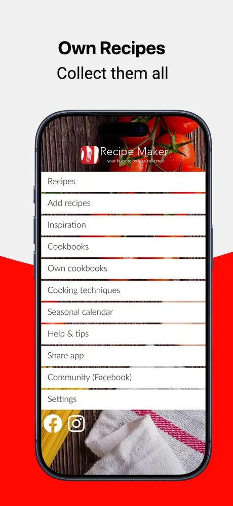 Recipe Maker – your cookbook screenshot