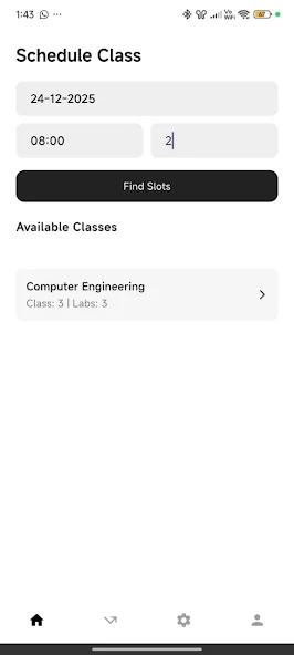 Scheduler screenshot