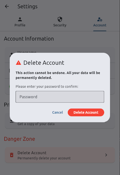 Secure Chat App screenshot