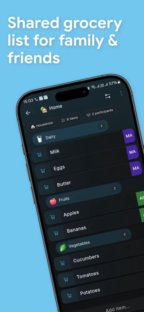 Shoplix: Shared Shopping List screenshot