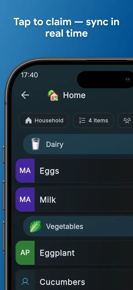Shoplix: Shared Shopping List screenshot