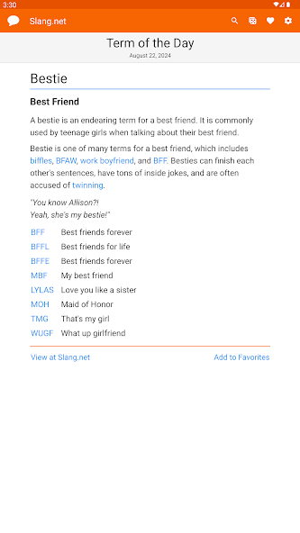 Slang Dictionary screenshot