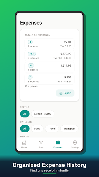 SnapBooks AI Receipt Scanner screenshot