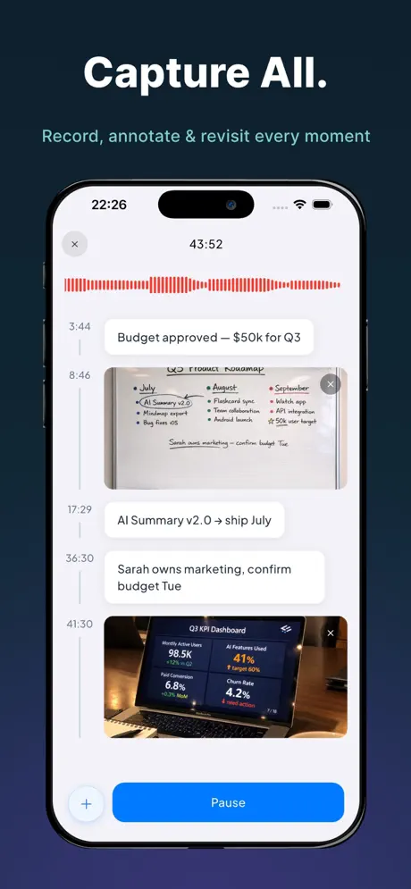 sNote: AI Note Taker App screenshot
