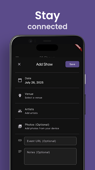 SoundTrack: Live Music Journal screenshot