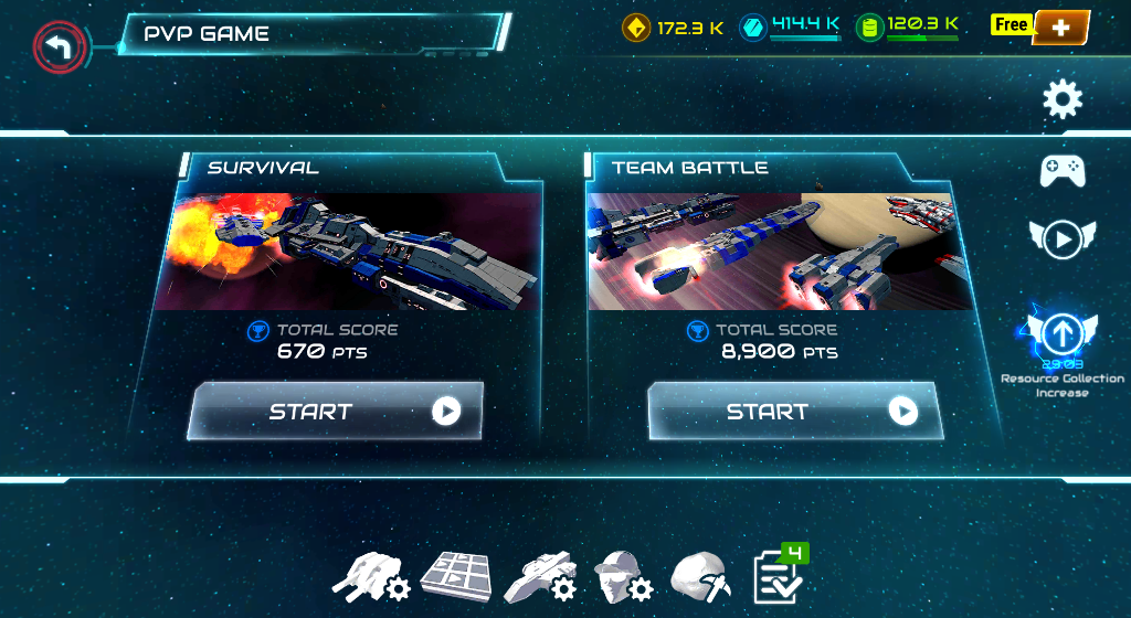 Starship battle screenshot