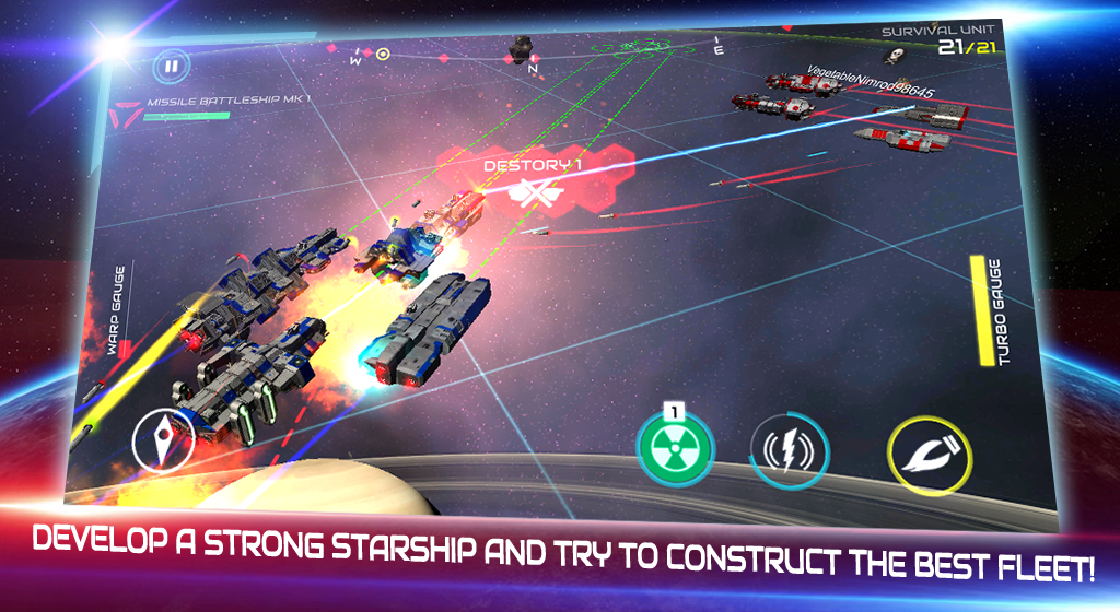 Starship battle screenshot