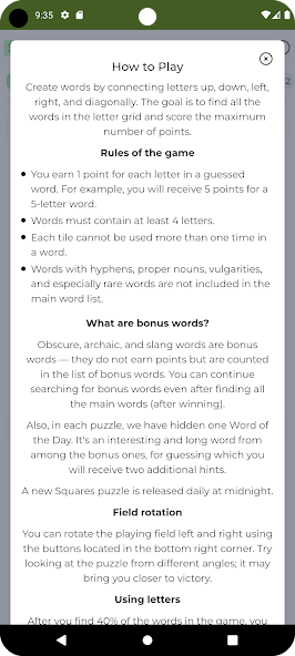 Strands word game screenshot