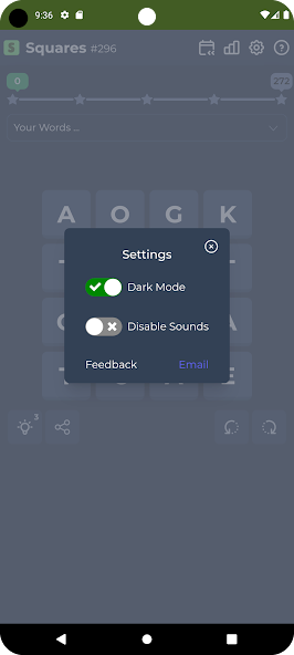 Strands word game screenshot