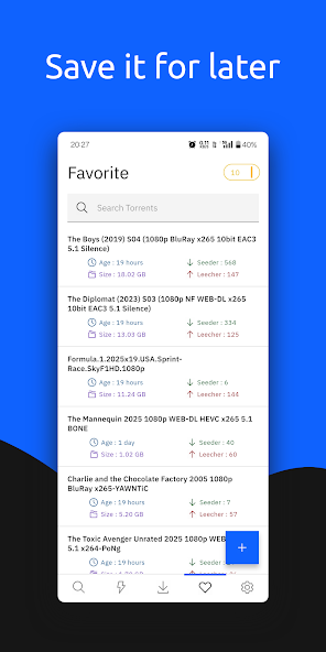 TorFin - Torrent Search App screenshot
