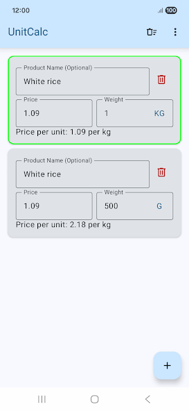 UnitCalc screenshot