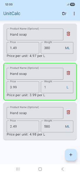 UnitCalc screenshot