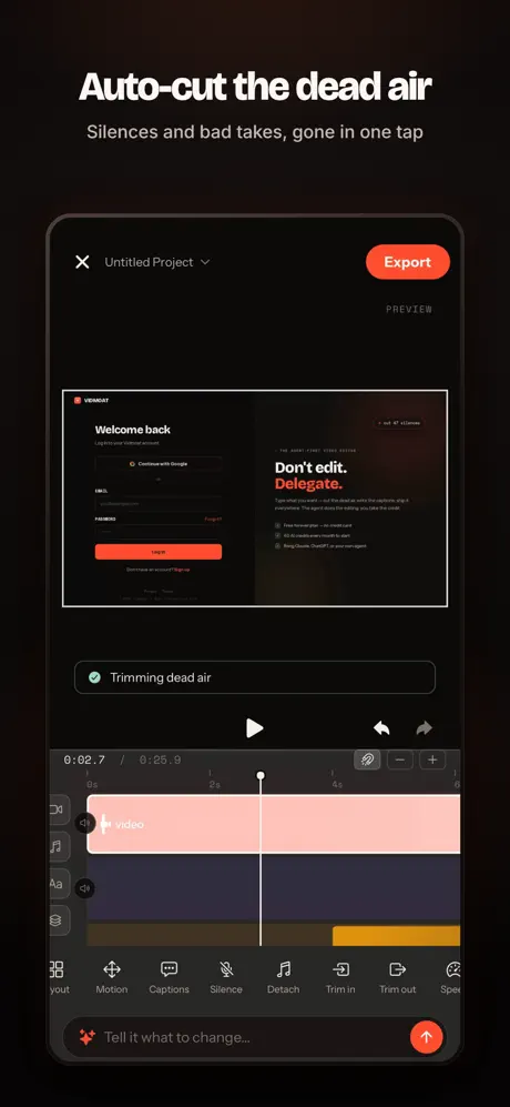 Vidmoat: AI Video Editor screenshot