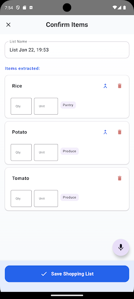 VoiceCart: Voice Shopping List screenshot