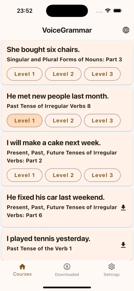 VoiceGrammar screenshot