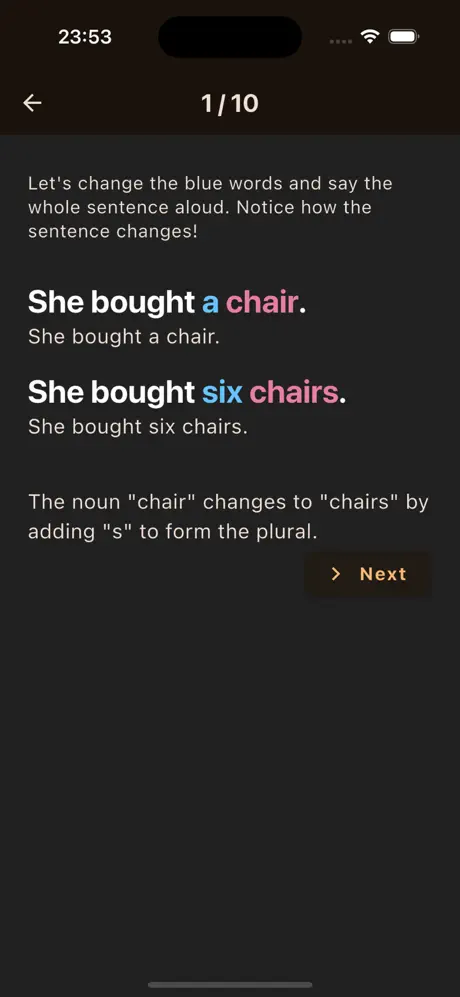 VoiceGrammar screenshot