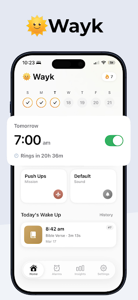 Wayk - Alarm Clock to Wake Up screenshot