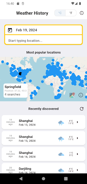 Weather History screenshot