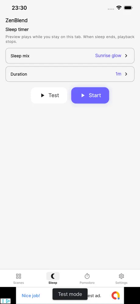 ZenBlade: Focus & Sleep Sounds screenshot