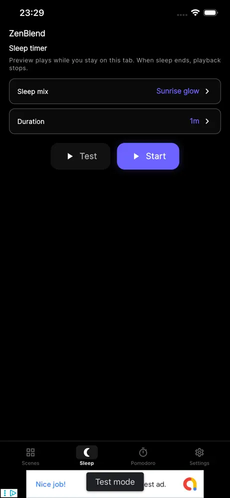ZenBlade: Focus & Sleep Sounds screenshot