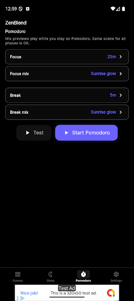 ZenBlade: Focus & Sleep Sounds screenshot